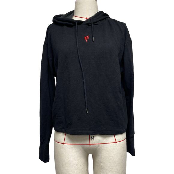 Fyre Fit Womens Size S Black Cropped Embroidered Hoodie - Picture 1 of 5